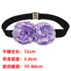 Novo Cinto Elástico com Decoração Floral da Moda para Vestidos e Saias, Cinto Largo Feminino com Flores 3D para Jaquetas