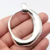 69x54mm 17g Prata Antiga Acessórios DIY Mais Vendidos Irregular Geométrico Martelado Pingente Grande