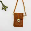 Bolsa Transversal de Ombro para Celular com Porta-Cartões Porta-Moedas Porta-Cartões Pequeno de Alta Qualidade Porta-Cartão de Identidade Bolsa Transversal Pequena de Nicho Fofa