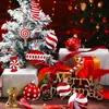 Decoraciones Navideñas Populares Transfronterizas Caramelo Bastón de Madera Paleta Adornos Manualidades para Árbol de Navidad Fiesta Festiva