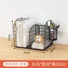 Estantería de mesa simple, estante de almacenamiento para escritorio de oficina, estante de almacenamiento pequeño al lado del escritorio, estantería de hierro para niños