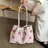 Bolso de Lunares para Mujer, Bolso Tote Color Block Estilo Coreano de Verano, Bolso de Mano con Diseño Único, Bolso Versátil para el Trabajo Diario para Mujer