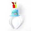 Explosiones de Comercio Exterior Hecho a Mano Nuevo Colorido Fiesta de Cumpleaños Lindo Topper Vela Pastel Diadema Foto Divertido Sombrero