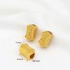Cuentas Espaciadoras Color-Preservante Chapadas en Oro Nudo Chino Bolsa de la Fortuna Propicia Cuentas con Patrón Tridimensional Accesorios de Joyería Hechos a Mano para Bricolaje D148
