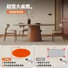 Mesa de Comedor de Piedra Tallada por el Viento Estilo Francés Retro para Hogares Grandes, Uso en Sala de Estar del Hogar, Mesa de Comedor Ovalada Rectangular de Madera Maciza
