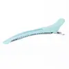 Grampo bico de pato para cabeleireiro, grampo de cabelo cor de doce, grampo de beleza, grampo de palha de trigo com divisória de silicone, grampo sem costura
