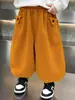 2519 Pantalones de Invierno para Niños 2026 Nuevo Estilo Pantalones de Terciopelo Tipo Linterna de Una Pieza Ropa de Invierno para Bebé Niño Pantalones Engrosados con Terciopelo Adicional