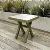 Combinación de Mesa y Sillas de Aleación de Aluminio y Madera-Plástico para Patio Exterior para Cafetería, Bar, Cafetería, Restaurante Occidental