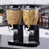 Suministros de Cocina Dispensador Doble de Cereal Tarro de Almacenamiento Cubo de Almacenamiento Caja de Almacenamiento Botella Dispensadora de Granos de Café