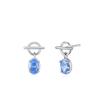Pendientes de Plata Esterlina S925 de Nueva Llegada Azul Mar con Cierre OT para Mujer Modernos Cool Rosa Simples Combinables para el Día a Día con Accesorios para Mujer