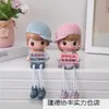 Decoración para el Hogar Sala de Estar Mobiliario para Bodas Colgantes de Pared Dibujos Animados Pareja Linda Muñeco Colgante Pequeños Regalos Pequeño Dorado