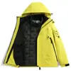 Chaqueta Tres en Uno Desmontable Otoño e Invierno Dos Piezas Exterior Cortavientos Chaqueta para Hombre Repelente al Agua Talla Grande Chaqueta de Montaña