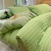 Juego de cama de cuatro piezas de algodón puro clase A, algodón lavado, algodón puro 2024, nuevo para cama, sábanas, funda nórdica, juego de tres piezas para dormitorio 4