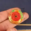 Monedas de estilo antiguo, artesanías de latón vintage, monedas antiguas de color rojo cinabrio, colgantes de dinero de fantasma de montaña, colgantes de dinero Bagua de estilo chino