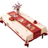Toalha de Mesa Festiva de Ano Novo em Desenho Animado, à Prova de Óleo, Impermeável, Resistente ao Calor, Alta Qualidade, Ano do Cavalo, Festival da Primavera, à Prova de Poeira, Resistente ao Desgaste