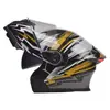 Casco de Moto Publicitario para Hombres y Mujeres, Casco Integral de Moto Universal para Todas las Estaciones, Luz Trasera LED, Casco Abierto de Invierno Certificado 3C/Dot