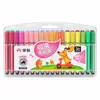 Set de 24 Plumas Acuarela de Escritura Suave para Estudiantes de Preescolar y Primaria, Lápices de Colores Lavables para Arte Hecho a Mano, Gran Capacidad