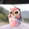 Nuevo pájaro transfronterizo en taza acrílico plano decoración navideña decoración de interior de coche colgante para espejo retrovisor