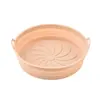Bandeja para hornear de silicona para freidora de aire, apta para alimentos, con forma de encaje, redonda, resistente al microondas y al horno de alta temperatura