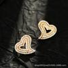 CDD Europeu e Americano Hip Hop Love Brincos Retro Irregular Zircon Hollow Brincos em forma de coração Advanced Sense Brincos Atacado