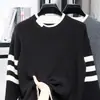 Outono e Inverno Mais Vendido Moda Tendência Casual Gola Redonda Malha Suéter Fábrica Roupas com Fio Masculina Fábrica de Camisetas com Fio Venda Direta de Fábrica