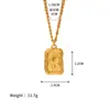 Retro Mariposa Europea y Americana Moneda Metal Pesado Acero Inoxidable 18K Color Galvanizado Resistente a la Presión de Aceite Cadena Clavícula Moneda Cuadrada Cabello