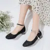 Zapatos de Cuero para Niñas Zapatos de Princesa Zapatos de Performance para Niños Grandes Zapatos de Vestir para Anfitriones Pequeños Zapatos de Tacón de Una Sola Capa para Niños Zapatos de Cristal