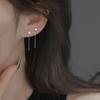 Pendientes de línea cuadrada para oreja pequeña de alta calidad, combinan con todo, para transmisión en vivo, para atraer tráfico, populares, de temperamento personalizado, pendientes con borla, pendientes exquisitos, venta al por mayor