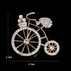 Moda Masculina Broche Criativo de Bicicleta Totalmente Cravejado de Diamantes Asas de Coringa Âncora de Navio Pena de Guitarra Broche Outlet de Fábrica