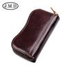 Jiameda Bolsa de Chave de Couro Genuíno Vintage Camada Superior Couro Bovino Multifuncional Porta-Cartões Múltiplos Porta-Moedas Carteira