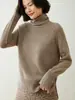 Novedad Otoño e Invierno 2026 Ropa de Punto de Cachemira para Mujer Ropa de Punto de Cuello Semialto Suéter Versátil de Cuello Alto