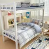 Juego de ropa de cama de tres piezas para dormitorio estudiantil, 100% algodón Clase A, estilo sábana bajera, sábana 100% algodón 90x190 para litera y funda de edredón