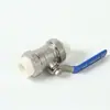 Válvula de Esfera com Dupla União PPR de Aço Inoxidável 304 Interruptor Tubo de Água Espessado Solda a Quente Tubo Móvel Válvula Dn20 25 50