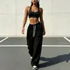2026 Verano Nueva Ropa de Mujer Color Sólido Casual Pantalones de Pierna Recta Sueltos Secado Rápido Transpirables Pierna Ancha Pantalones Largos En Stock Venta al por Mayor