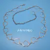 Joyería Transfronteriza Europea y Americana Cadena Corporal de Corazón Hueco Metálico Simple Accesorios Cadena de Cintura de Amor Retro para Mujeres Venta al por Mayor en Stock