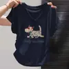 Camiseta Blanca de Manga Corta con Cuello en V para Mujer, Nuevo Estilo 2026, Corte Ajustado, Favorecedora, Top Blanco, Versátil para el Verano