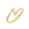 Pulsera hip-hop nueva transfronteriza de AliExpress, pulsera abierta de circonita con dije ovalado de diamantes completo