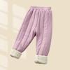 Uniforme Escolar Esencial Otoño e Invierno Pantalones de Algodón para Niños Pantalones Térmicos Cálidos para Niños Leggings Gruesos de Forro Polar de Tres Capas para Niñas