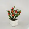 Cuadrícula Cuadrada Adornos de Frutas Simuladas en Maceta Decoración para Interiores Sala de Estar Plástico Artificial Espuma de Poliestireno Oficina Escritorio Plantas en Maceta Decorativas