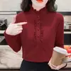 Moda Madeira Borda da Orelha Ajustado Bonito Top Camisa Básica Feminina Pode Ser Usado Externamente Roupas de Temperamento Feminino Para Sair Passeio de Primavera