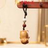 Yiming Xianyuan Cadena para Teléfono Móvil Colgante Elefante Sándalo Llavero de Coche Colgante Tallado Regalo Lindo para Hombres y Mujeres