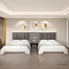 Mobiliario de Hotel, Cama de Hotel, Cama Estándar Personalizada para Habitación, Juego Completo para Habitación de Huéspedes de Apartamento B&B, Cama de Hotel Rápida, Cama Doble