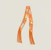 Bufanda con Borla Redonda 130*5 cm, Bufanda de Sarga de Seda Artificial, Cinta para el Cuello de Moda y Versátil, Lazo para Bolso