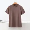 Nueva colección otoño/invierno 2026: camiseta casual versátil de manga corta para hombre, capa base de nuevo estilo, top de cuello medio para hombre