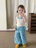 Conjunto para Niñas de Ropa Infantil ZheLi: Chaleco y Pantalones, Estilo Delgado de Verano 2026, Ropa de Bebé Clase A, Top de Bebé, Pantalones Anti-Mosquitos