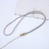 Colar Minimalista com Pingente de Liga de Seis Caracteres Cordão DIY Artesanal Trançado Cordão de Pingente de Jade Versátil Lote