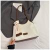 Bolso Retro de Primavera y Verano de Gran Capacidad para Mujer 2025 Nueva Moda Bolso de Hombro para Viajar Bolso Tote Tejido Tipo Cubo
