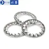 Acero inoxidable 304 junta dentada arandela de seguridad dentada interior y exterior tope antideslizante junta antiaflojamiento M3M4M5M6M8