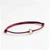 Pulsera de Oro Puro 999 con Cuentas de la Suerte, Hilo Rojo para el Año de Nacimiento, Mes Completo del Bebé, Adulto, Ceremonia de Apertura, Joyería de Oro, Regalo Casual