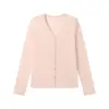 Cárdigan Dai Jia Wen Primavera/Verano de Modal para Mujer, Tejido de Lana y Seda Estilo Coreano Agradable al Tacto, Top Ligero con Botones